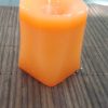 Свещ в ярко оранжев цвят - handmadebykami.eu